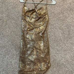 Gold boutique dress